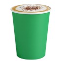 Vasos de Cartón Verdes 260ml Ø7,7cm (10 Uds)