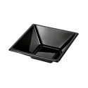 Cuencos de Plástico Cuadrados Negros 12cm (12 Uds) 
