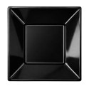 Platos de Plástico Hondos Cuadrados Negros 17cm (600 Uds) 