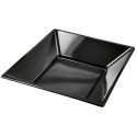 Platos de Plástico Hondos Cuadrados Negros 17cm (25 Uds) 