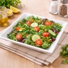 Platos de Plástico Hondos Cuadrados Blancos 17cm (25 Uds) 
