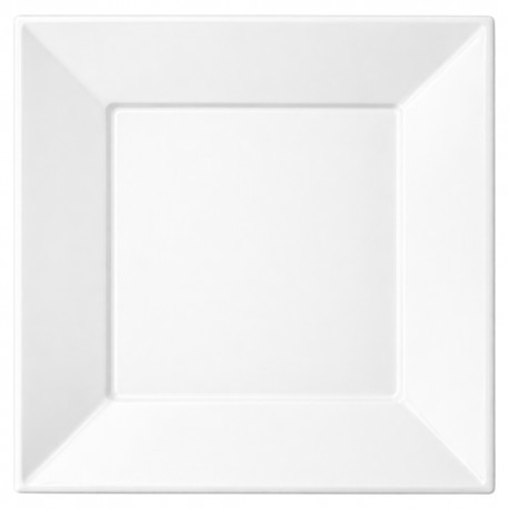 Platos de Plástico Cuadrados Blancos 23cm (Paquete 25 Uds) 