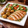 Platos de Plástico Cuadrados Blancos 23cm (Paquete 25 Uds) 