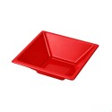 Cuencos de Plástico Cuadrados Rojos 12cm (12 Uds) 