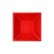 Cuencos de Plástico Cuadrados Rojos 12cm (12 Uds) 
