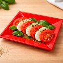  Platos de Plástico Cuadrados Rojos 17cm (288 Uds) 
