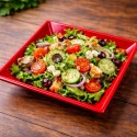 Platos de Plástico Hondos Cuadrados Rojos 17cm (288 Uds) 