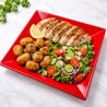 Platos de Plástico Cuadrados Rojos 23cm (5 Uds) 