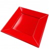 Platos de Plástico Cuadrados Rojos 23cm (240 Uds) 