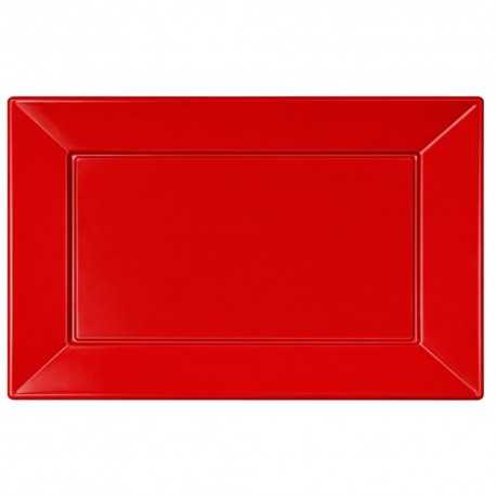 Bandejas de Plástico Rojas 33 x 22,5cm (3 Uds) 
