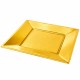 Platos de Plástico Cuadrados Dorados 23cm (4 Uds) 