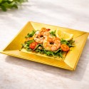 Platos de Plástico Cuadrados Dorados 23cm (4 Uds) 