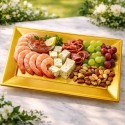 Bandejas de Plástico Doradas 33 x 22,5cm (2 Uds) 