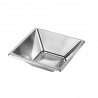 Cuencos de Plástico PS Cuadrados Plateados 12x12cm (4 Uds)