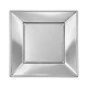 Platos de Plástico Cuadrados Plateados 17cm (4 Uds)