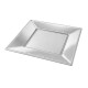 Platos de Plástico Cuadrados Plateados 17cm (4 Uds)