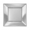   Platos de Plástico Cuadrados Plateados 17cm (Caja 192 Uds) 