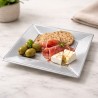   Platos de Plástico Cuadrados Plateados 17cm (Caja 192 Uds) 