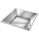  Platos de Plástico Hondos Cuadrados Plateados 17cm (4 Uds) 