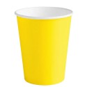 Vasos de Cartón Amarillos 260ml Ø7,7cm (10 Uds)