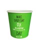 Vasos Biodegradables Cartón Impresos Verdes 120ml Ø6,2 cm(50 Uds)