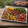 Bandejas de Plástico Plateadas 33 x 22,5cm (2 Uds) 