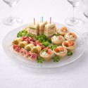 Bandeja de Plástico Redonda Reutilizable Transparente 20cm (1 Uds)