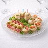 Bandeja de Plástico Redonda Reutilizable Transparente 20cm (1 Uds)