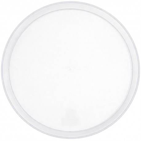 Bandeja Redonda de Plástico PS Lux Transparente Reutilizable 34cm (1 Uds)