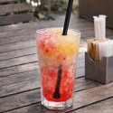 Pajitas con Cucharita Biodegradables PLA Negras Ø6mm x 21cm (6.000 Uds)