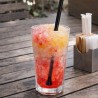 Pajitas con Cucharita Biodegradables PLA Negras Ø6mm x 21cm (6.000 Uds)
