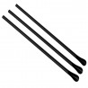 Pajitas con Cucharita Biodegradables PLA Negras Ø6mm x 21cm (6.000 Uds)