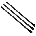 Pajitas con Cucharita Biodegradables PLA Negras Ø6mm x 20cm (6.000 Uds)