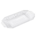 Bandeja de Plástico Reutilizable Transparente 28,5 x 14,5cm (1 Uds)