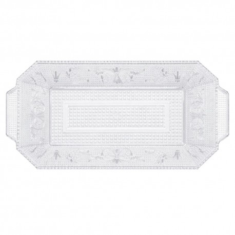 Bandeja de Plástico Reutilizable Transparente 28,5 x 14,5cm (1 Uds)