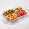 Bandeja de Plástico Reutilizable Transparente 28,5 x 14,5cm (1 Uds)