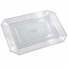 Bandeja de Plástico Reutilizable Transparente 28,5 x 14,5cm (1 Uds)