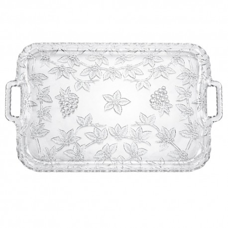 Bandeja de Plástico PS Lux Transparente Reutilizable 47x33cm (1 Uds)