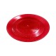 Bandeja Redonda de Plástico PS Lux Rojo Translúcido Reutilizable 20cm (1 Uds)