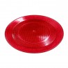 Bandeja Redonda de Plástico PS Lux Rojo Translúcido Reutilizable 25cm (1 Uds)