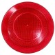 Bandeja Redonda de Plástico PS Lux Rojo Translúcido Reutilizable 30cm (1 Uds)