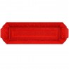 Bandeja de Plástico PS Lux Rojo Translúcido Reutilizable 46x14,5cm (1 Uds)
