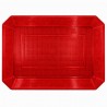 Bandeja de Plástico PS Lux Rojo Translúcido Reutilizable 35x25cm (1 Ud)