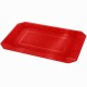 Bandeja de Plástico PS Lux Rojo Translúcido Reutilizable 35x25cm (1 Ud)