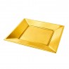 Platos de Plástico Cuadrados Dorados 17cm (4 Uds)