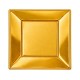 Platos de Plástico Cuadrados Dorados 17cm (192 Uds) 