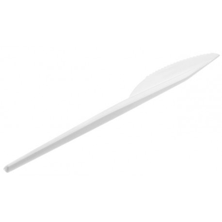 Cuchillos de Plástico Blancos 16,5cm (2.000 Uds)