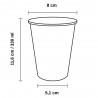 Vasos Biodegradables Cartón Impresos Verdes 330ml Ø8cm (1.000 Uds)