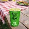 Vasos Biodegradables Cartón Impresos Verdes 330ml Ø8cm (1.000 Uds)