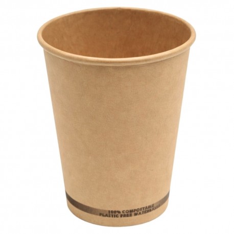 Vasos Biodegradables de Cartón Kraft 12Oz/360ml Ø9cm (1.000 Uds)